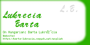 lukrecia barta business card